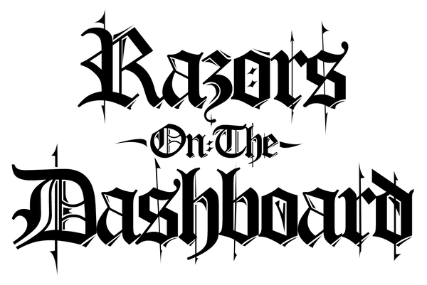 Stylized logo for "Razors on the Dashboard"