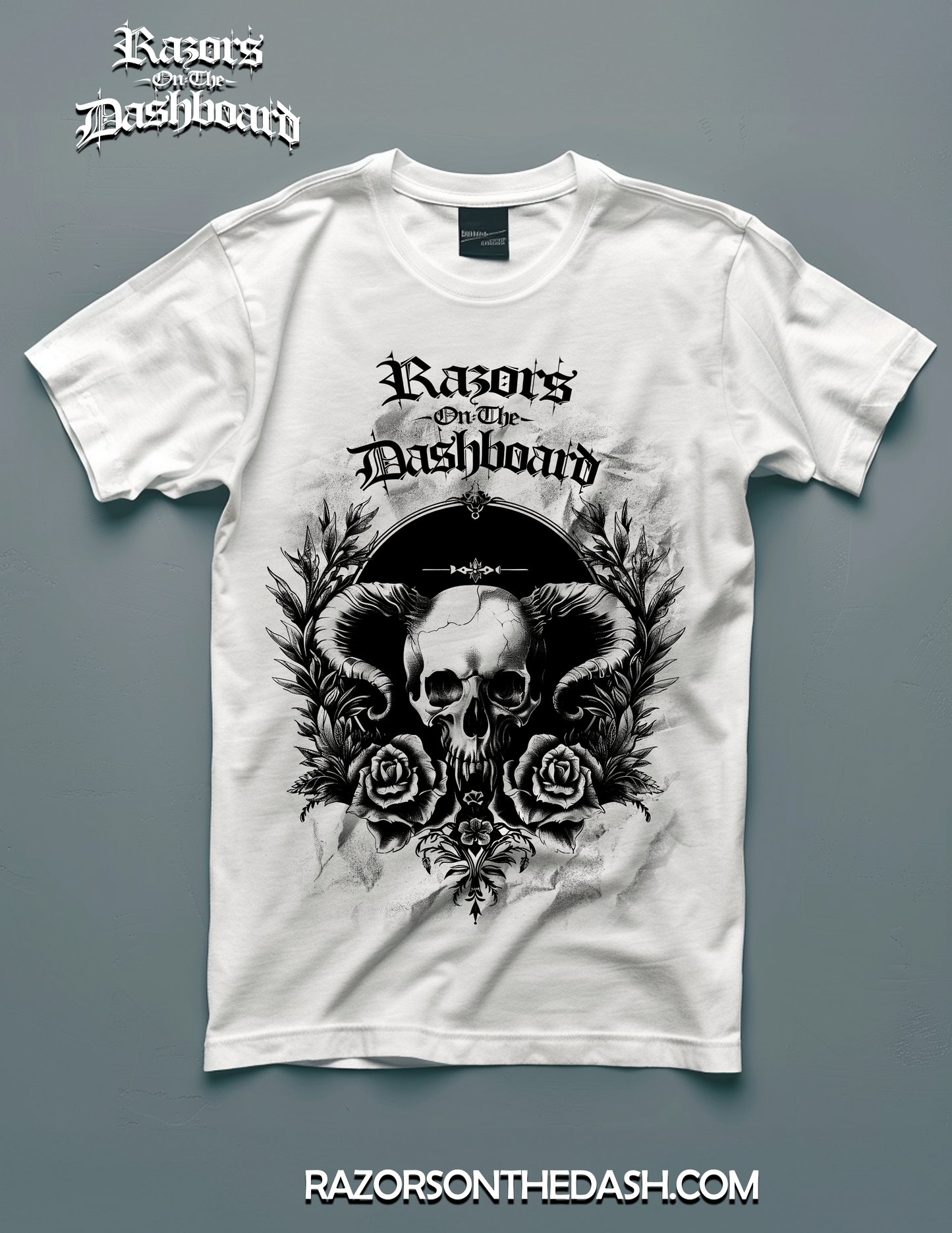 Skulls I: White Collection Tee | Rebellious Skull Graphic Tee