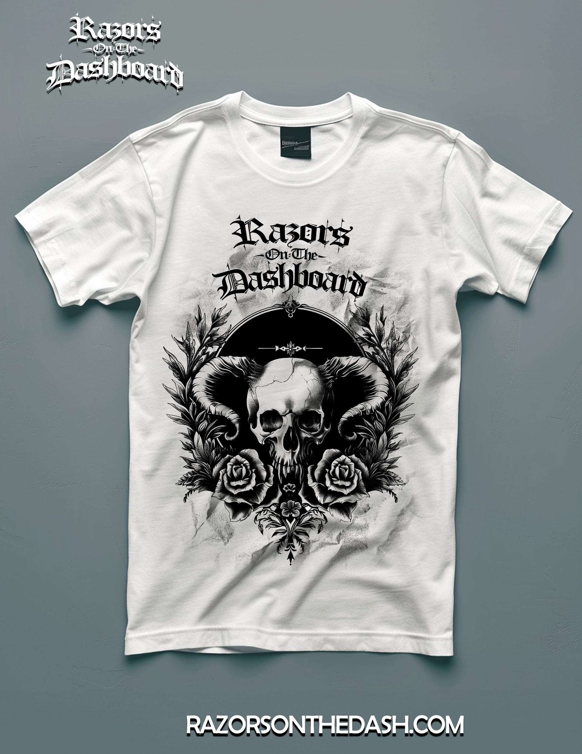 Skulls I: White Collection Tee | Rebellious Skull Graphic Tee