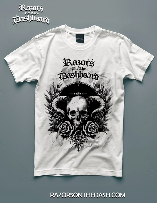 Skulls I: White Collection Tee | Rebellious Skull Graphic Tee