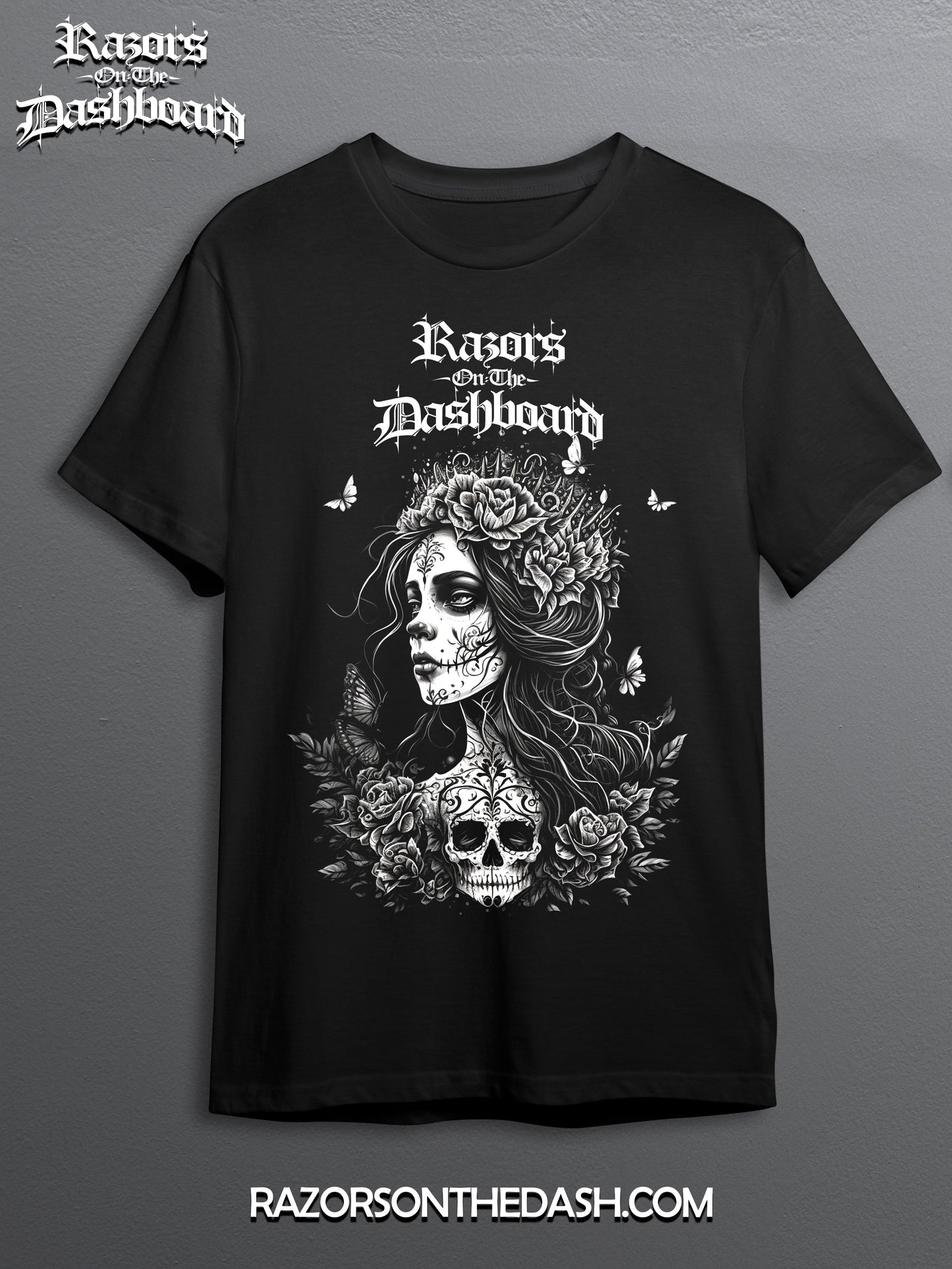 Razors Graphic Tee – "Death I" | Día de los Muertos Streetwear
