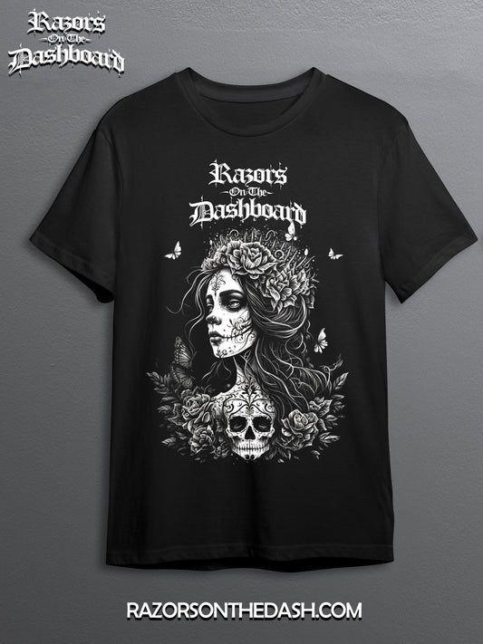 Razors Graphic Tee – "Death I" | Día de los Muertos Streetwear