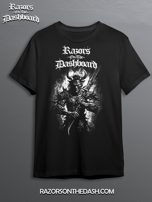 Razors Graphic Tee – "Demon II" | Heavy Metal Occult Streetwear
